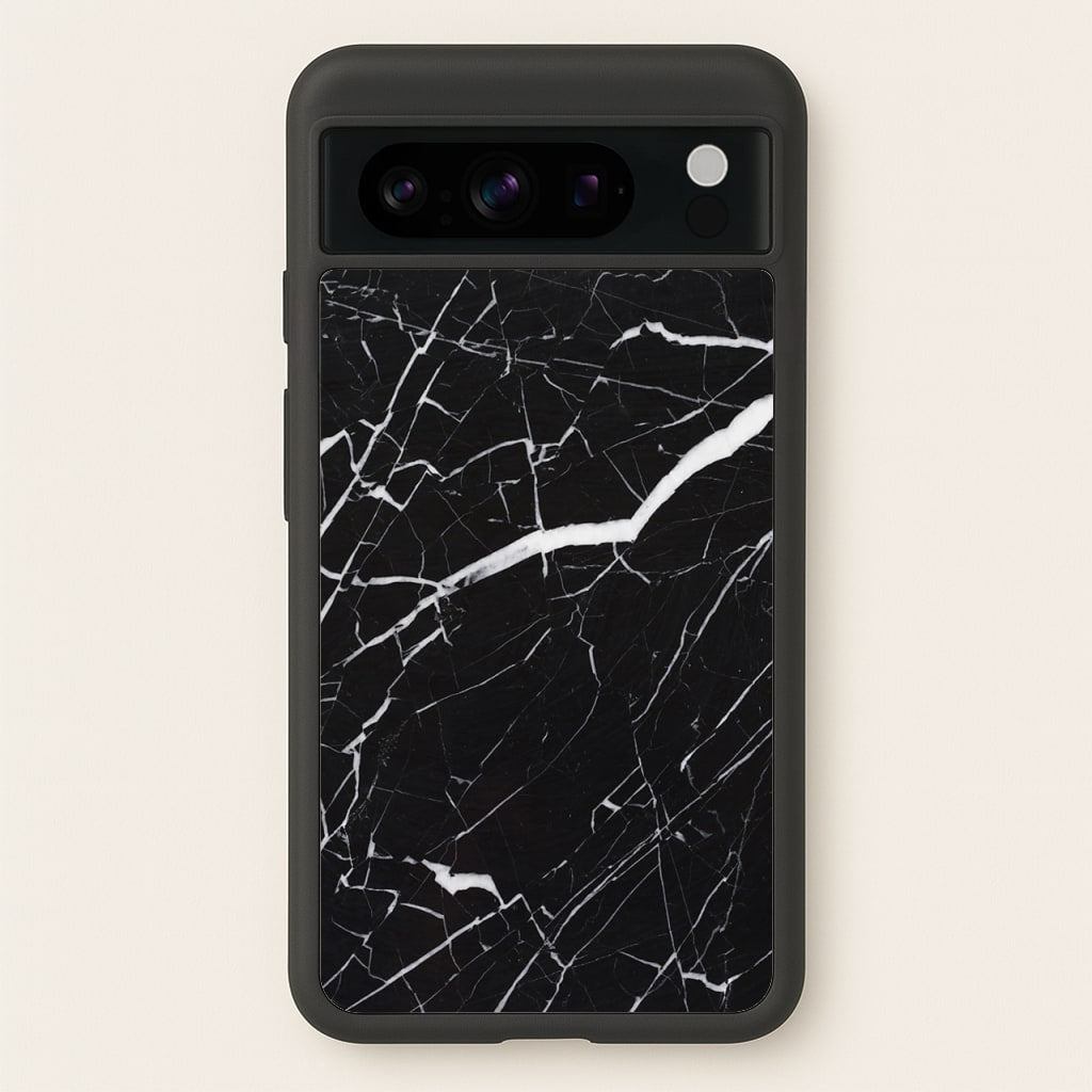 Black & White Marble Pattern - marble Phone Case for Google Pixel 8 Pro