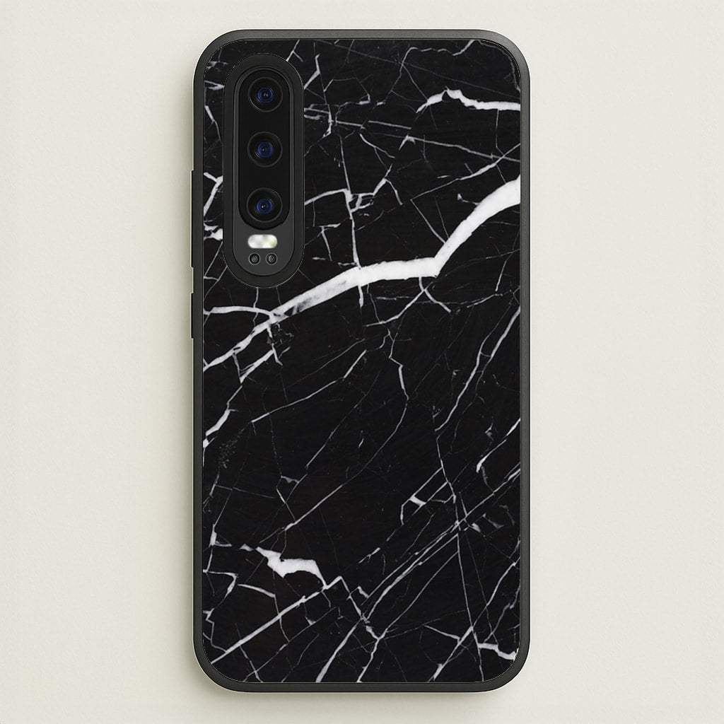 Black & White Marble Pattern - marble Phone Case for Huawei P30