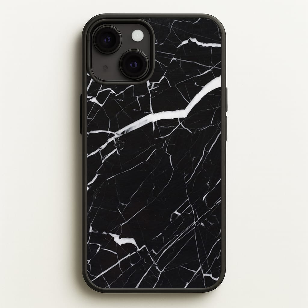 Black & White Marble Pattern - marble Phone Case for iPhone 13 Mini