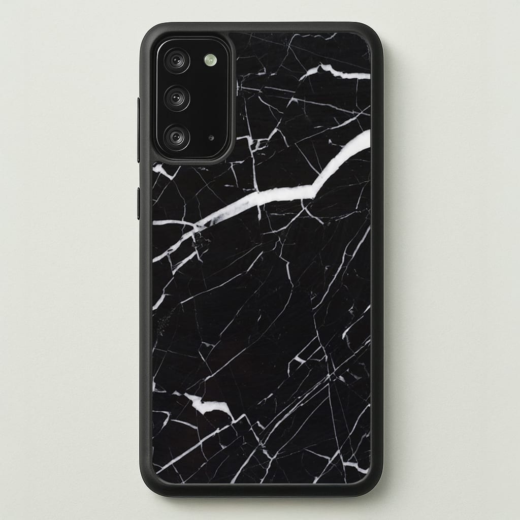 Black & White Marble Pattern - marble Phone Case for Galaxy Note 20