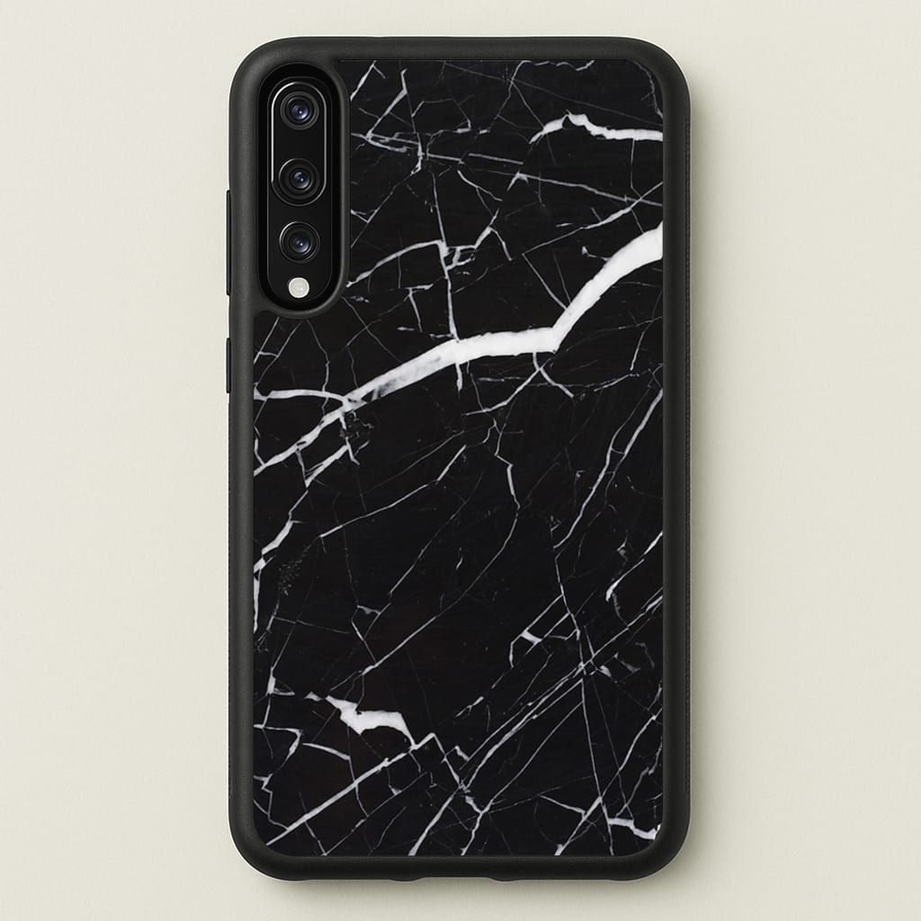 Black & White Marble Pattern - marble Phone Case for Huawei P20 Pro