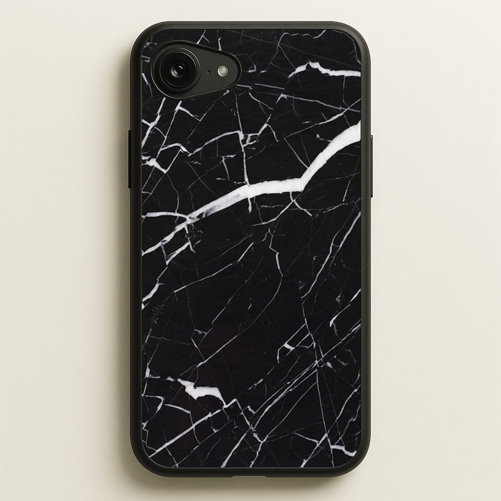 Black & White Marble Pattern - marble Phone Case for iPhone 16e