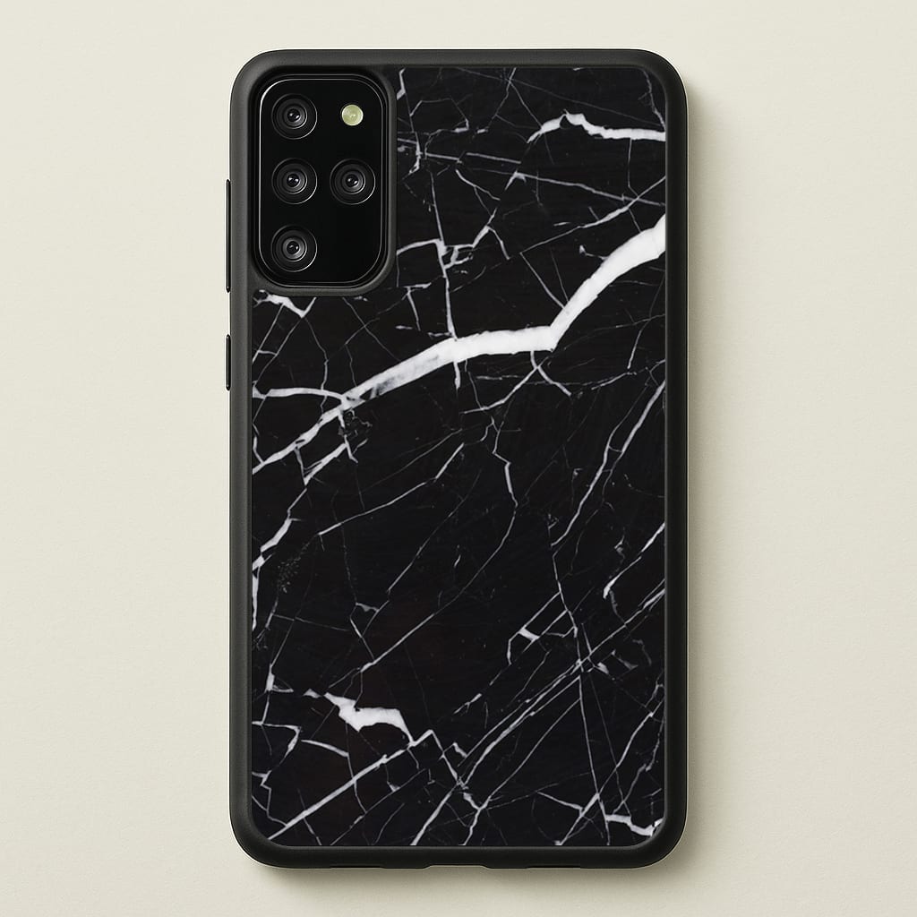 Black & White Marble Pattern - marble Phone Case for Galaxy S20 Plus