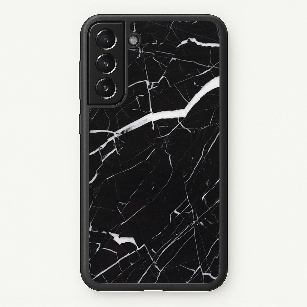 Black & White Marble Pattern - marble Phone Case for Galaxy S21