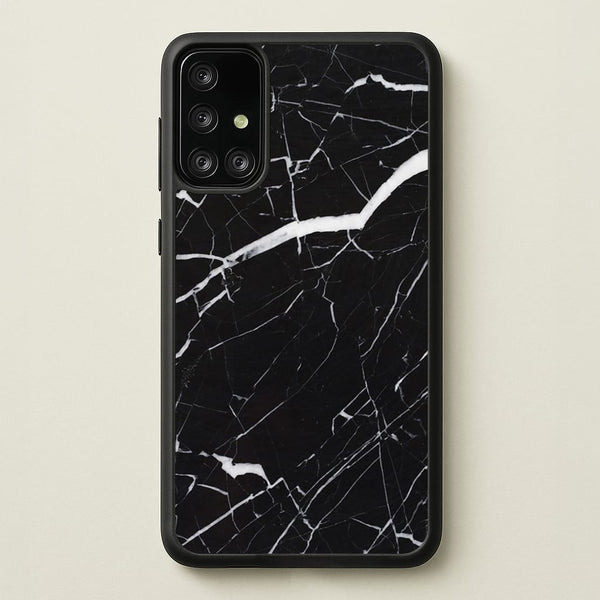 Black & White Marble Pattern - marble Phone Case for Galaxy A71