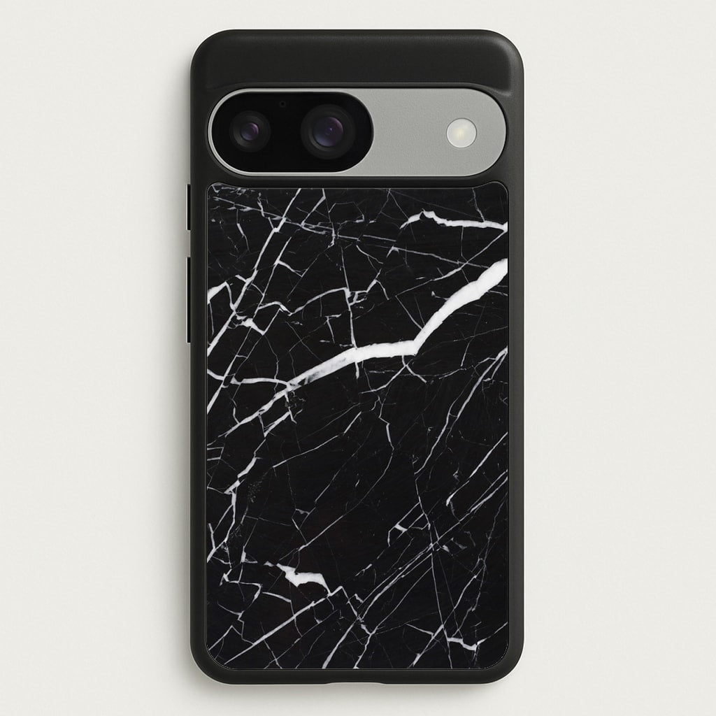 Black & White Marble Pattern - marble Phone Case for Google Pixel 9 / 9 Pro