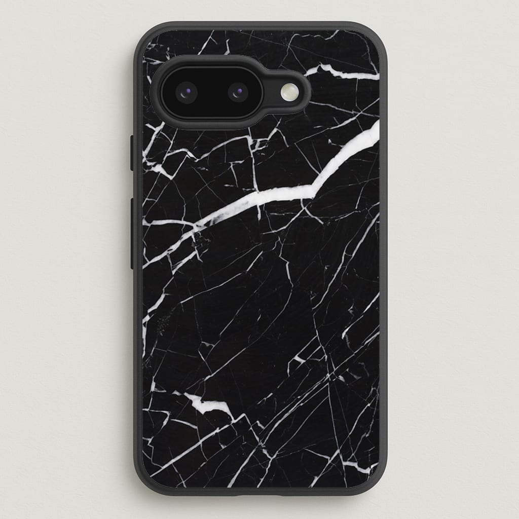 Black & White Marble Pattern - marble Phone Case for Google Pixel 9a