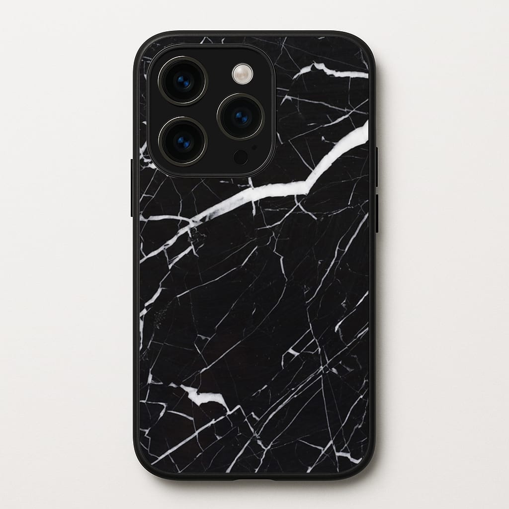 Black & White Marble Pattern - marble Phone Case for iPhone 14 Pro