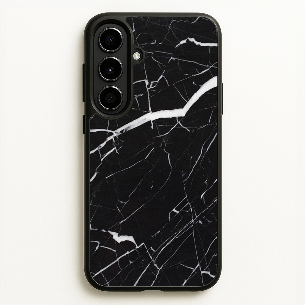 Black & White Marble Pattern - marble Phone Case for Galaxy A56