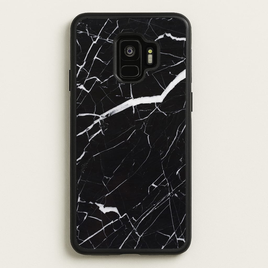 Black & White Marble Pattern - marble Phone Case for Galaxy S9