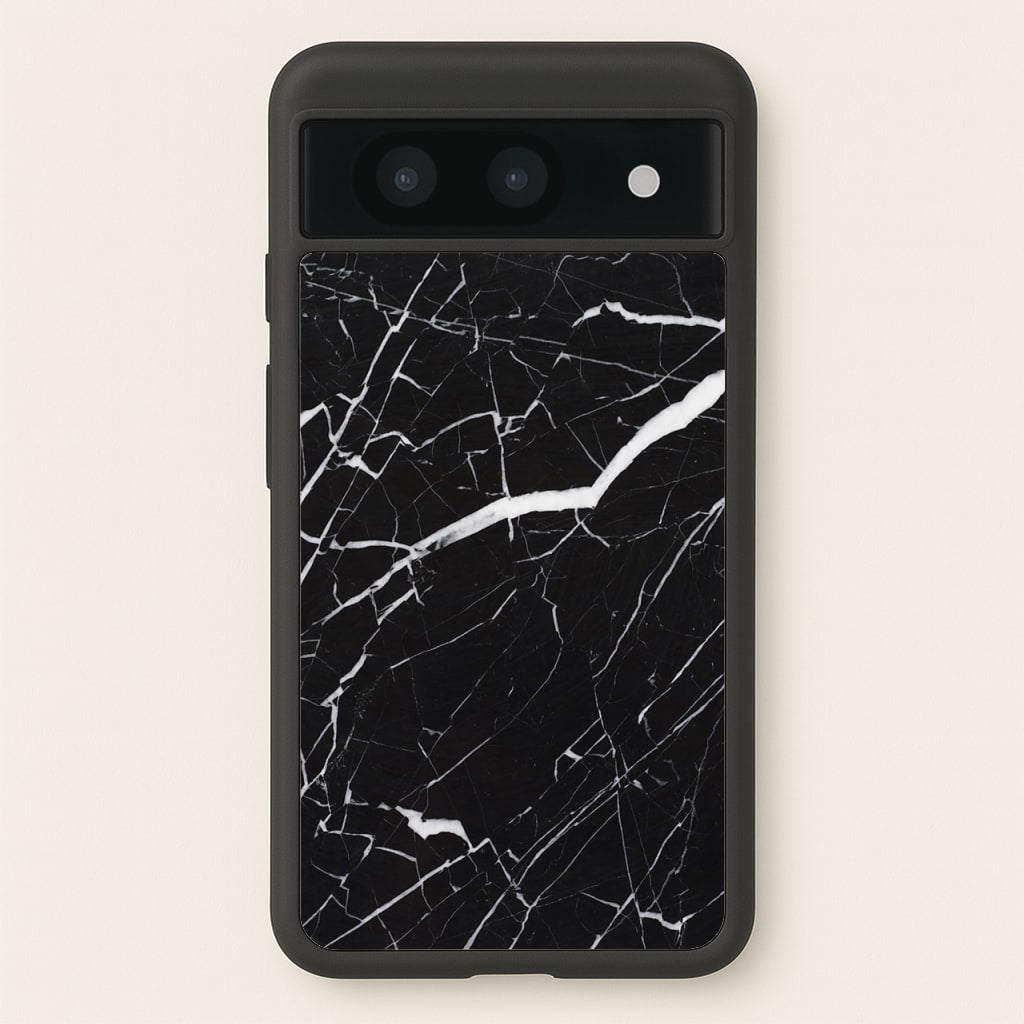 Black & White Marble Pattern - marble Phone Case for Google Pixel 8a