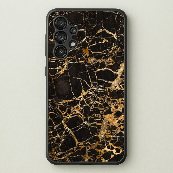 Black & Gold Marble Pattern - marble Phone Case for Galaxy A13