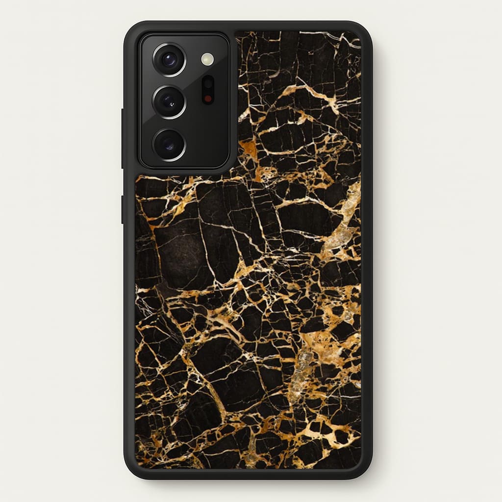 Black & Gold Marble Pattern - marble Phone Case for Galaxy Note 20 Ultra
