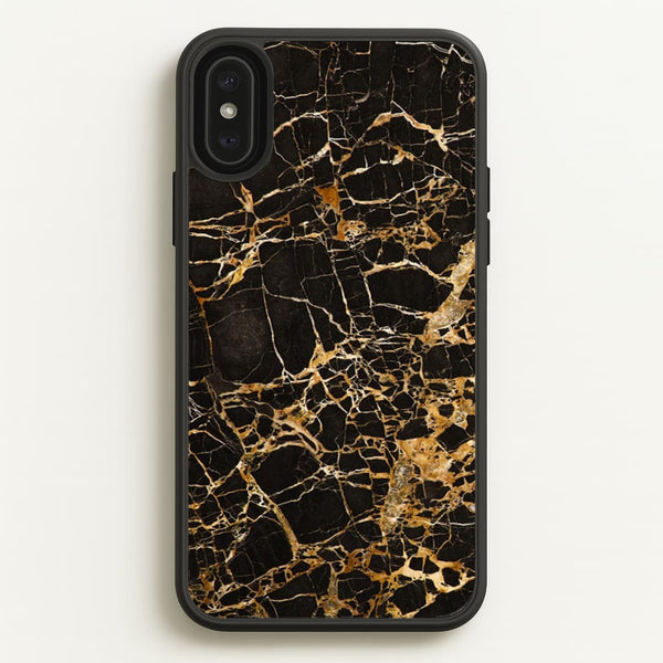 Black & Gold Marble Pattern - marble Phone Case for iPhone XS Max