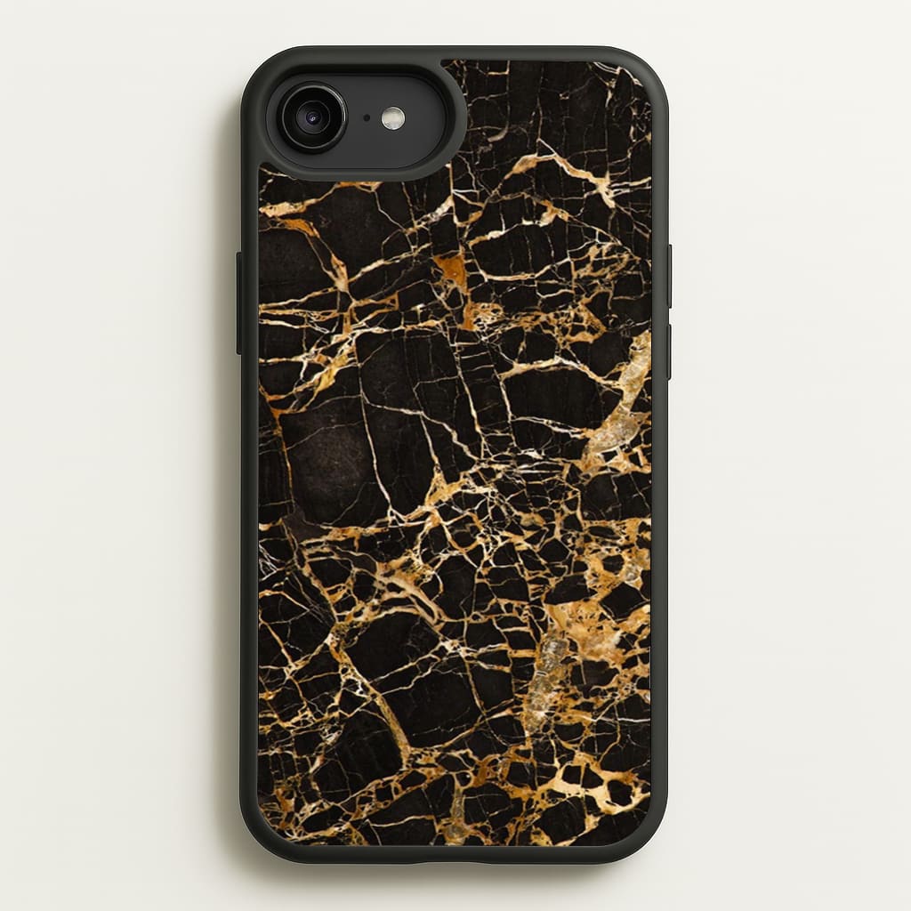 Black & Gold Marble Pattern - marble Phone Case for iPhone 6 Plus / 7 Plus / 8 Plus