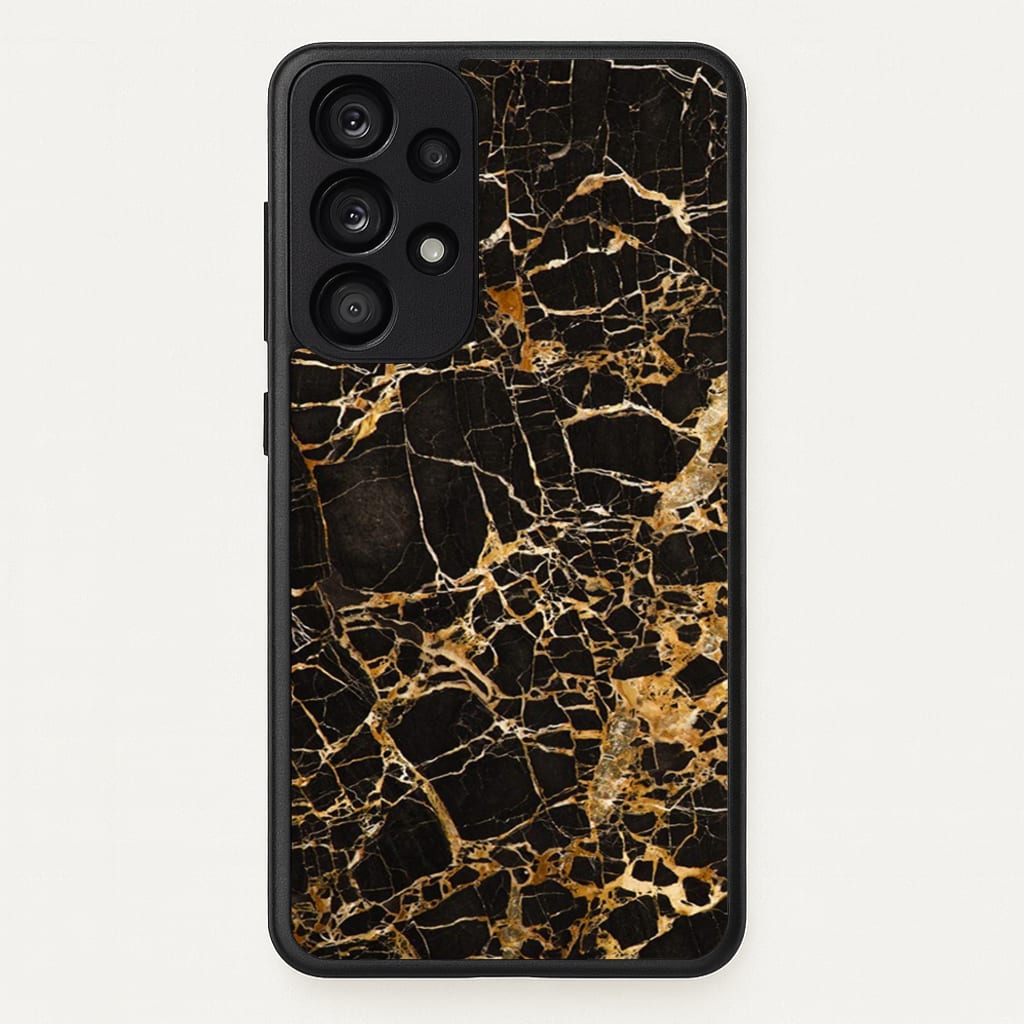 Black & Gold Marble Pattern - marble Phone Case for Galaxy A33