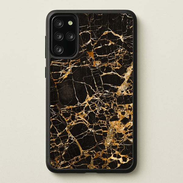 Black & Gold Marble Pattern - marble Phone Case for Galaxy S20 Plus