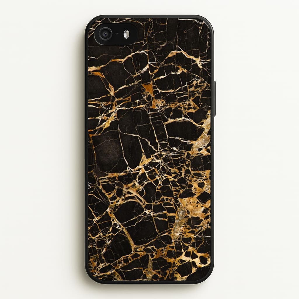 Black & Gold Marble Pattern - marble Phone Case for iPhone 5 / 5s / SE 2016