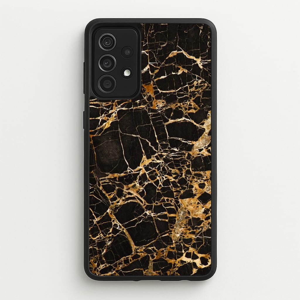Black & Gold Marble Pattern - marble Phone Case for Galaxy A52 / A52s