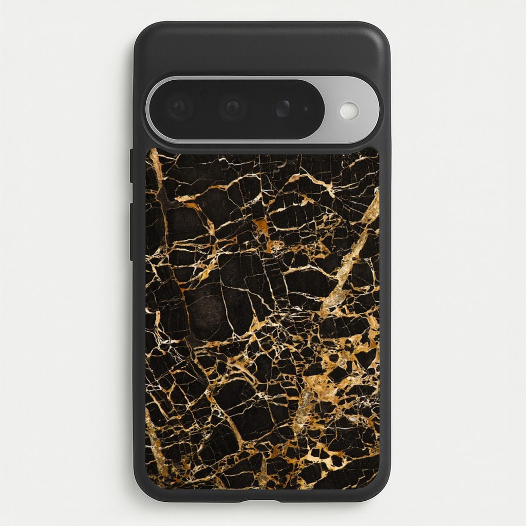 Black & Gold Marble Pattern Phone Case for Google Pixel 10 Pro XL