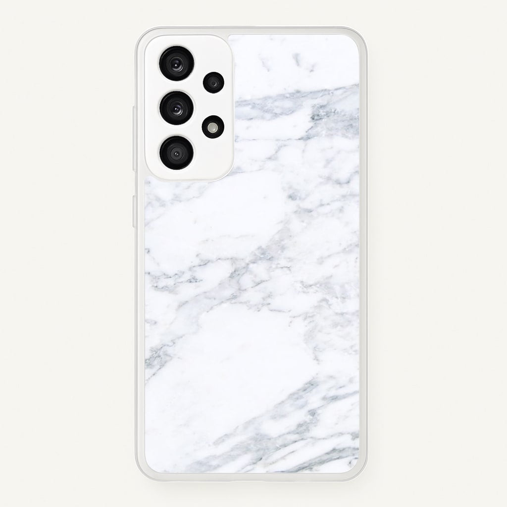 White Marble Pattern - marble Phone Case for Galaxy A53