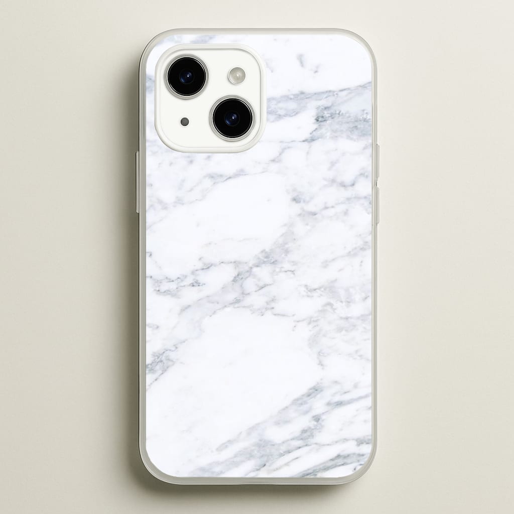White Marble Pattern - marble Phone Case for iPhone 15 Plus