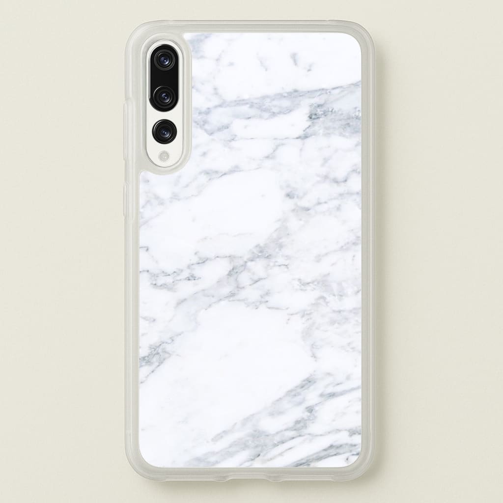 White Marble Pattern - marble Phone Case for Huawei P20 Pro