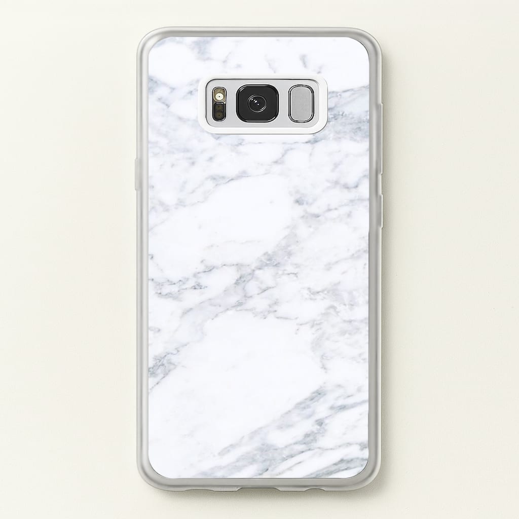 White Marble Pattern - marble Phone Case for Galaxy S8