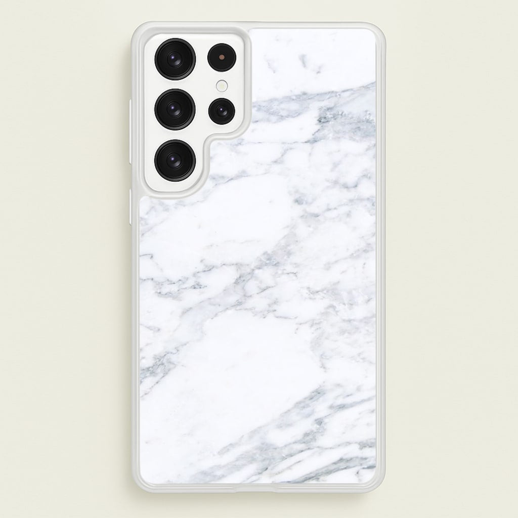 White Marble Pattern - marble Phone Case for Galaxy S23 Ultra