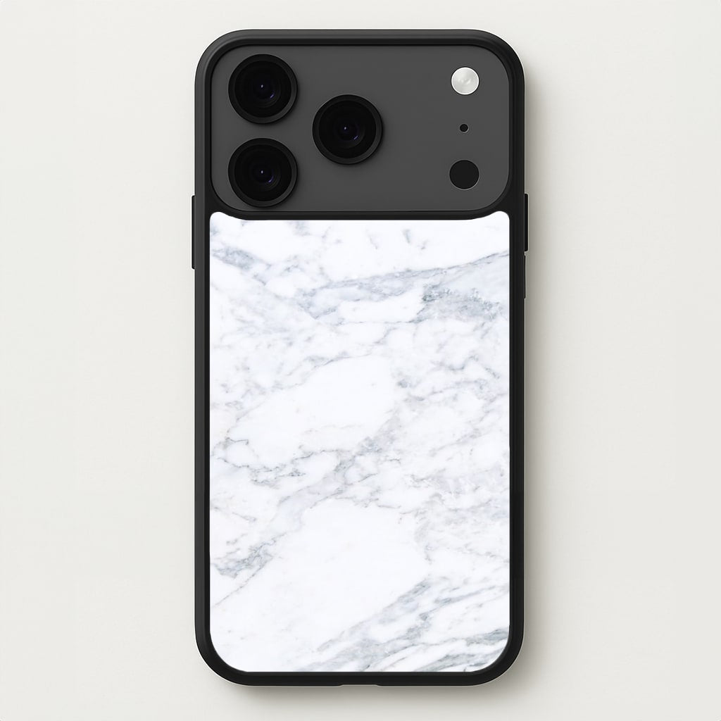White Marble Pattern Phone Case for iPhone 17 Pro Max