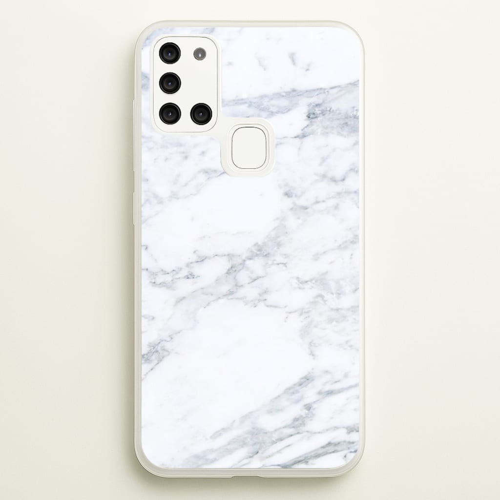 White Marble Pattern - marble Phone Case for Galaxy A21s