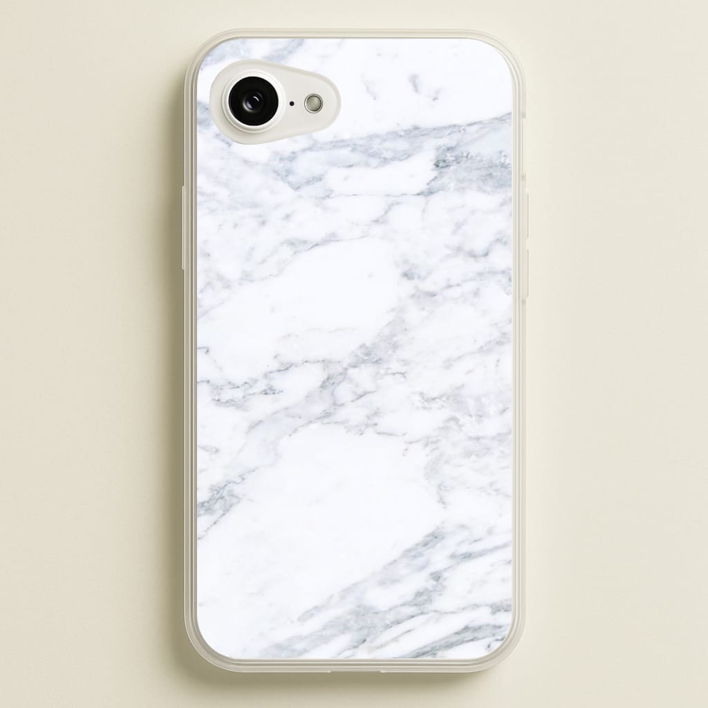 White Marble Pattern - marble Phone Case for iPhone 16e