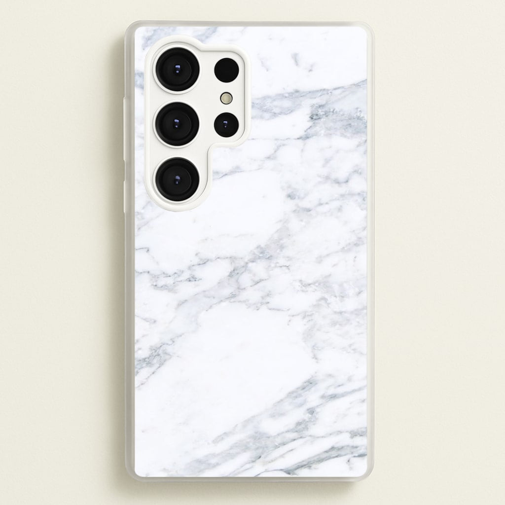 White Marble Pattern - marble Phone Case for Galaxy S25 Ultra
