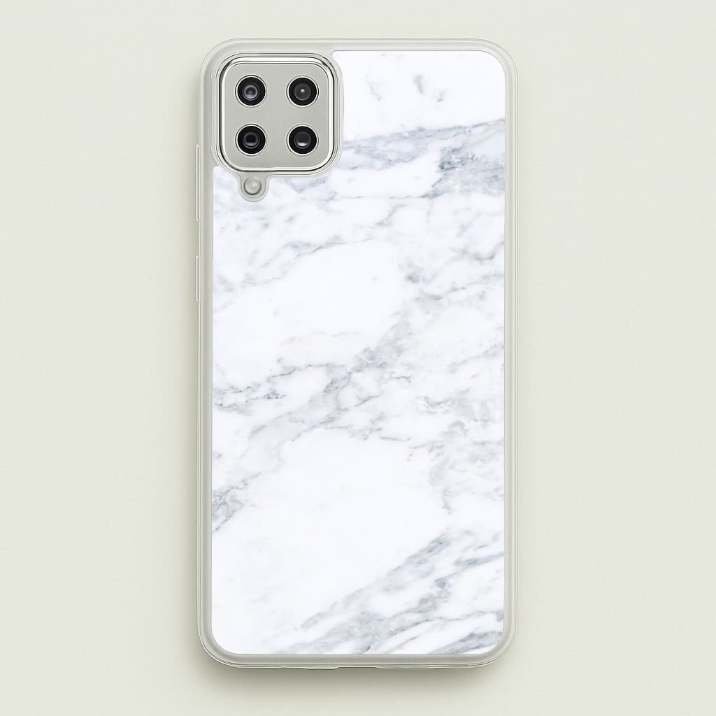 White Marble Pattern - marble Phone Case for Galaxy A12