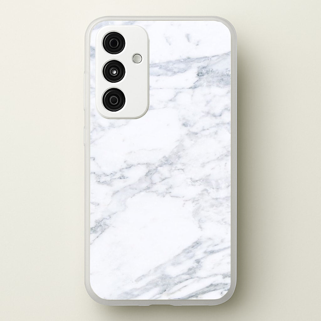 White Marble Pattern - marble Phone Case for Galaxy A35