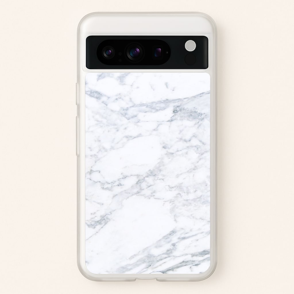 White Marble Pattern - marble Phone Case for Google Pixel 8 Pro