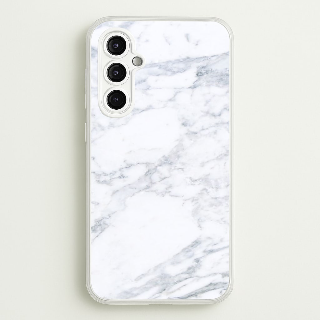 White Marble Pattern - marble Phone Case for Galaxy A14