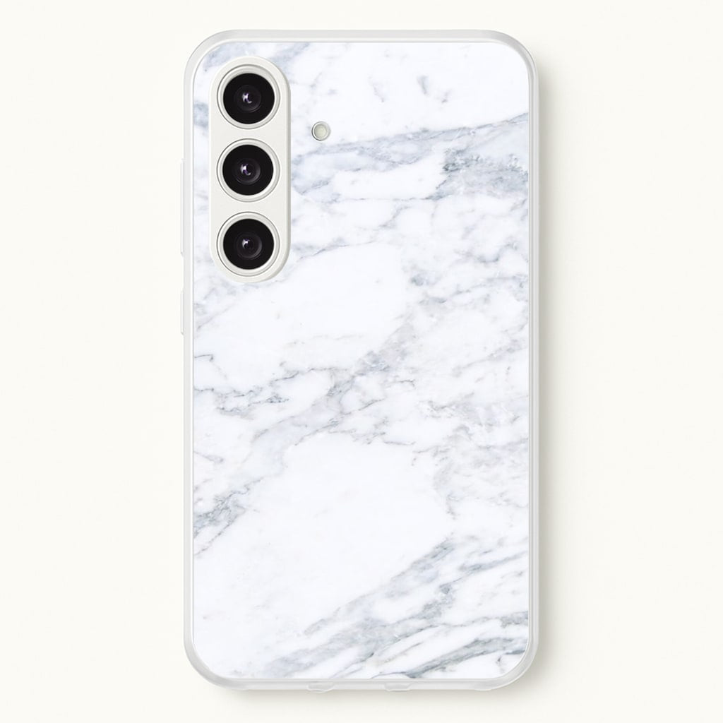 White Marble Pattern - marble Phone Case for Galaxy S24