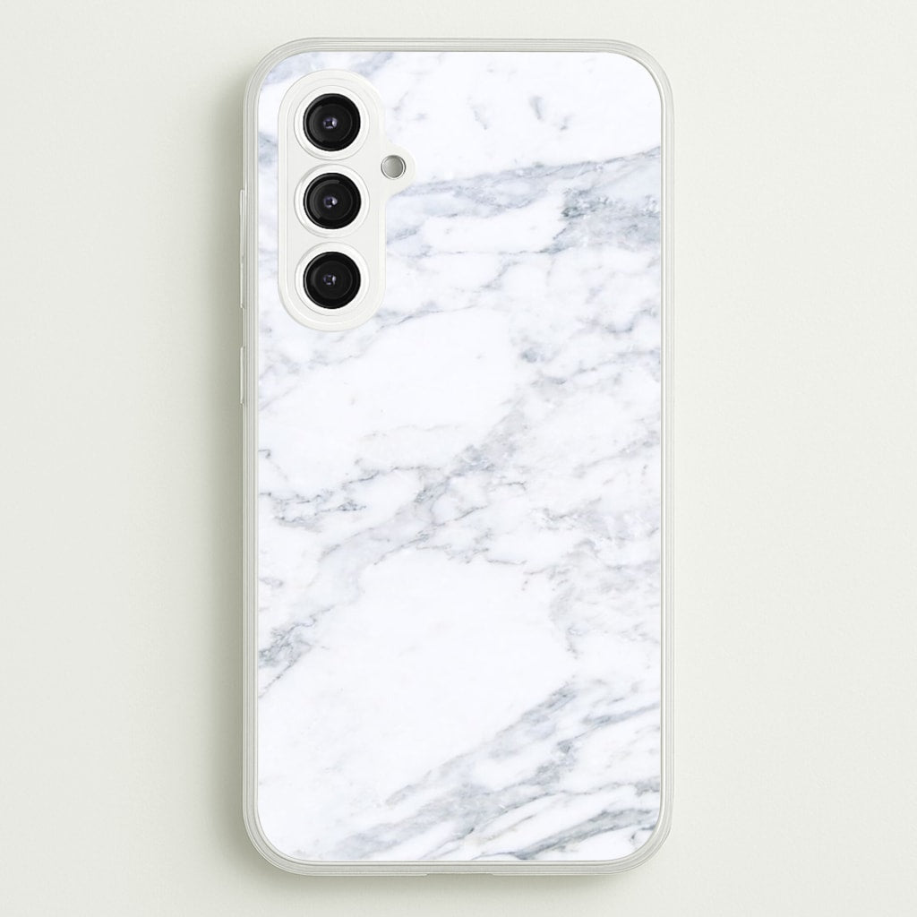 White Marble Pattern - marble Phone Case for Galaxy S23FE