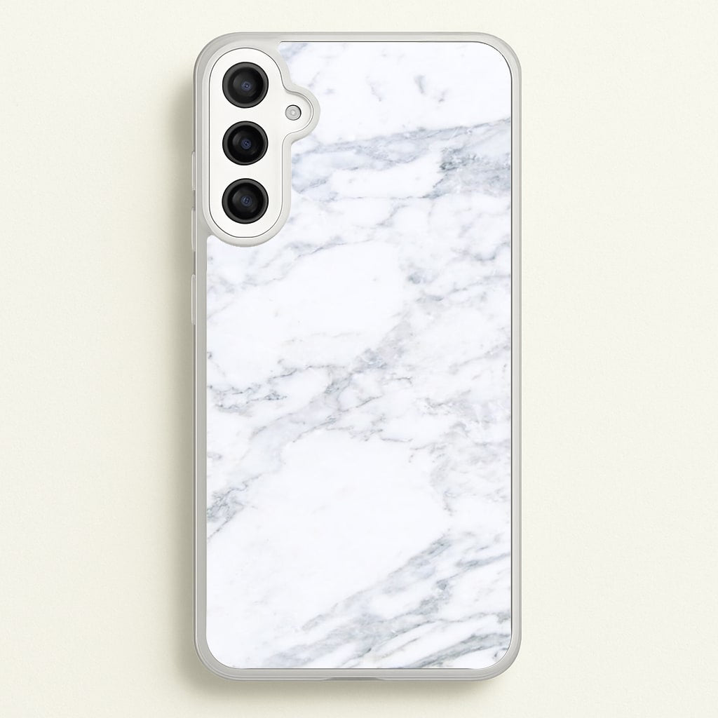 White Marble Pattern - marble Phone Case for Galaxy A34