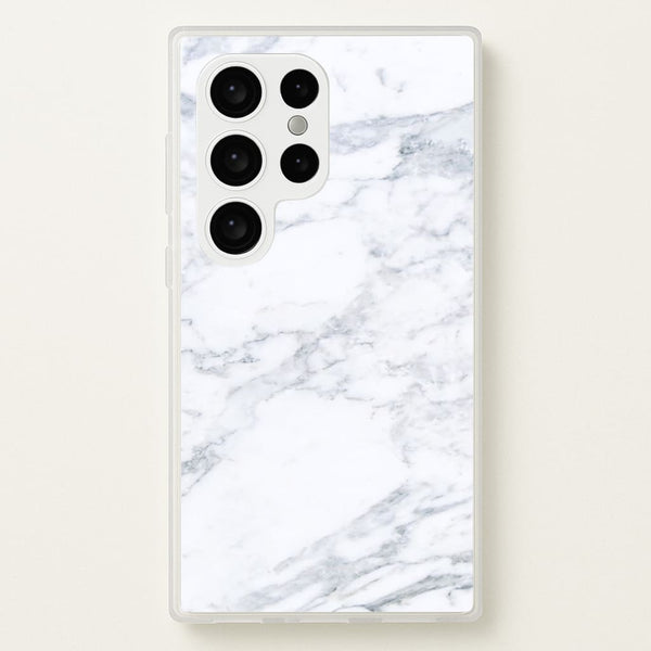 White Marble Pattern - marble Phone Case for Galaxy S24 Ultra