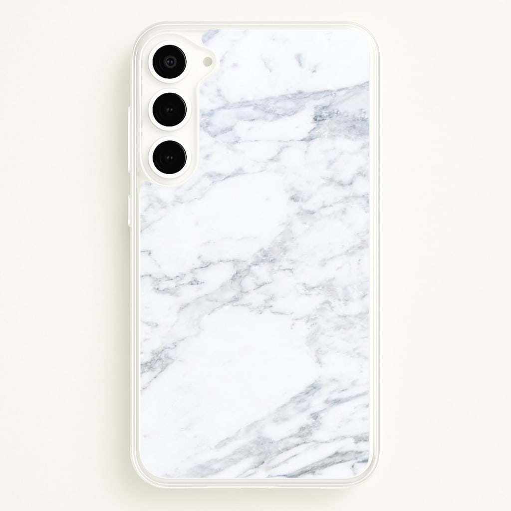 White Marble Pattern - marble Phone Case for Galaxy S23 Plus