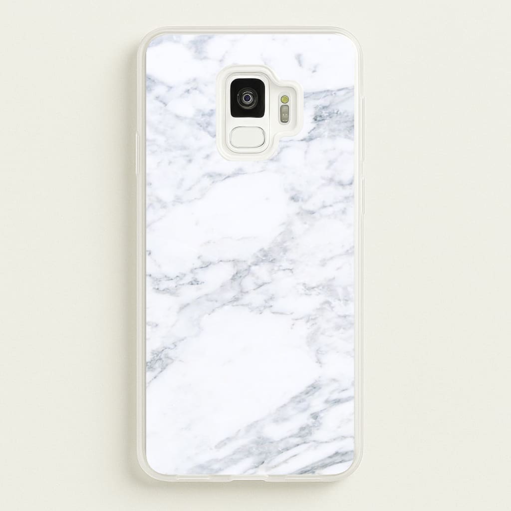 White Marble Pattern - marble Phone Case for Galaxy S9