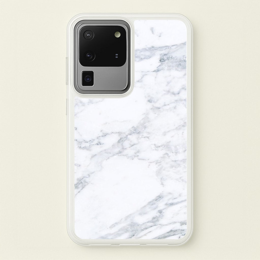 White Marble Pattern - marble Phone Case for Galaxy S20 Ultra
