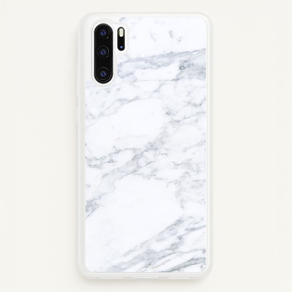 White Marble Pattern - marble Phone Case for Huawei P30 Pro