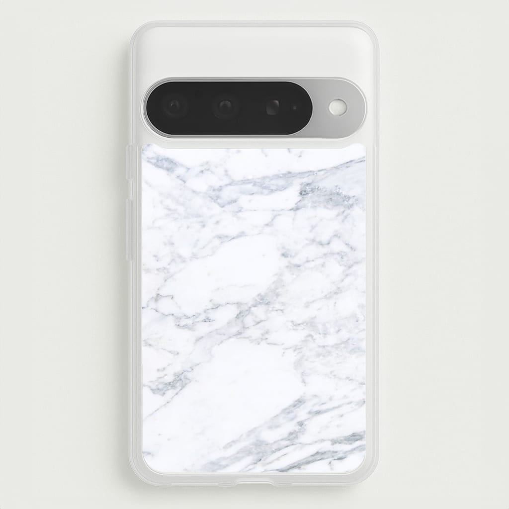 White Marble Pattern Phone Case for Google Pixel 10 Pro XL