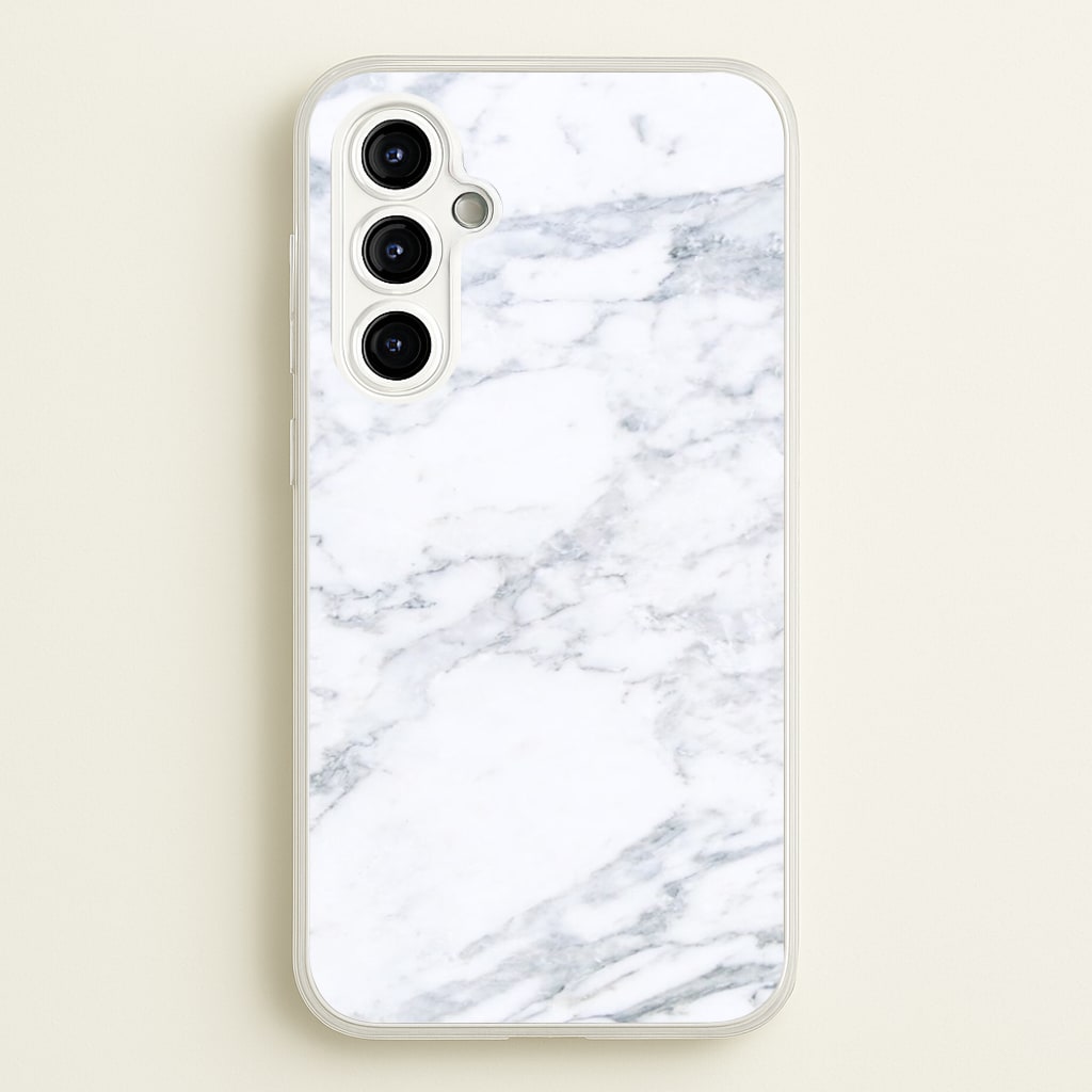 White Marble Pattern - marble Phone Case for Galaxy A54