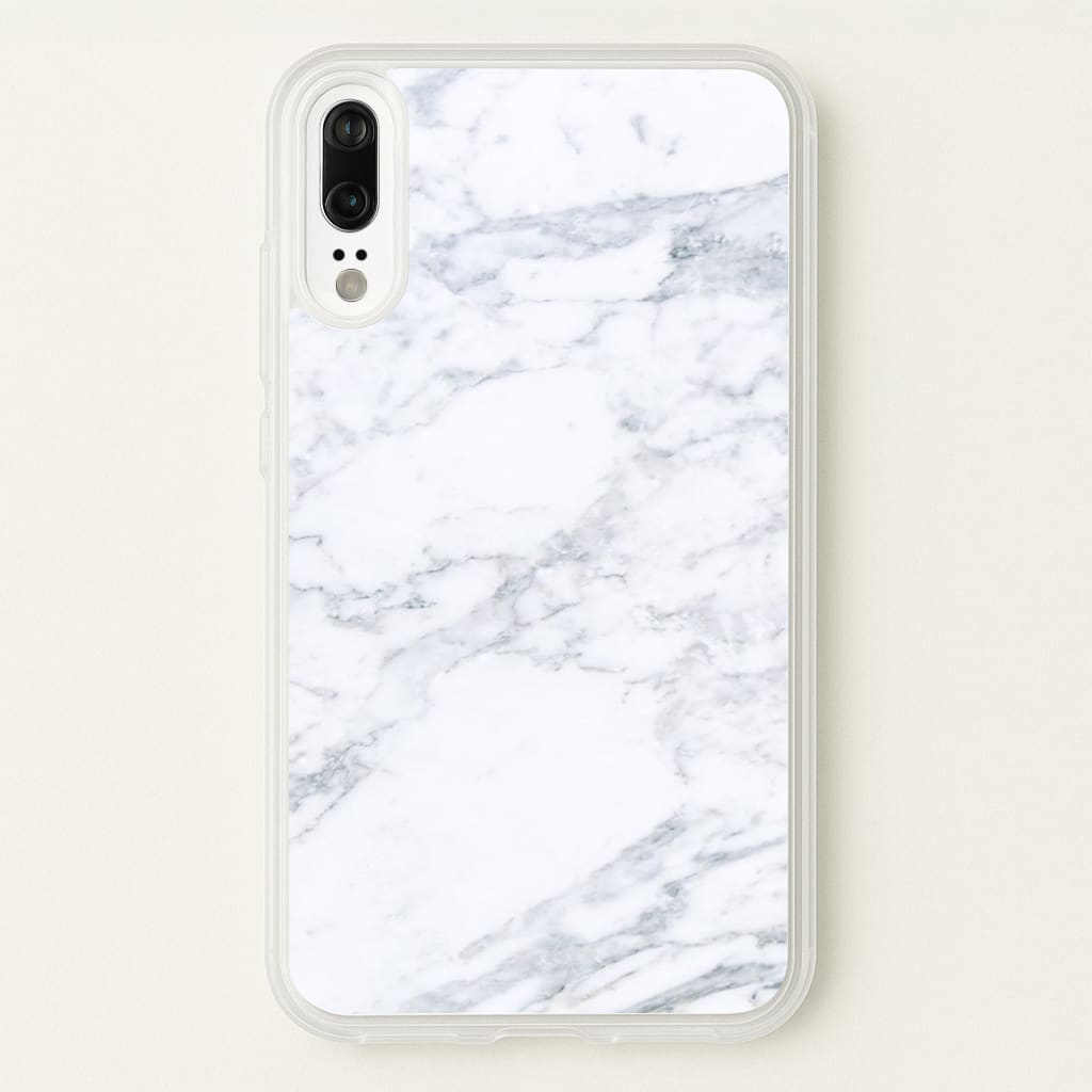 White Marble Pattern - marble Phone Case for Huawei P20