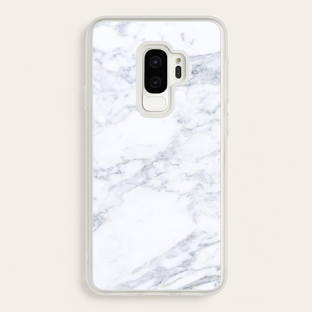 White Marble Pattern - marble Phone Case for Galaxy S9 Plus