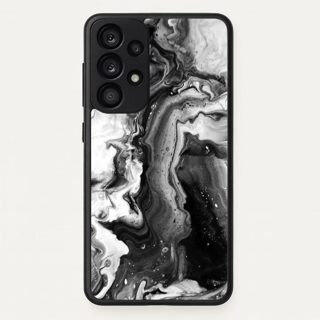 Black and White Leaking Marble - marble Phone Case for Galaxy A33